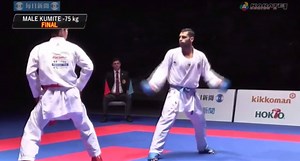 Series A - Okinawa 2017 - Male Kumite -75 Kg, Final Match. Mori Yuta - Luigi Busa | Karate TV