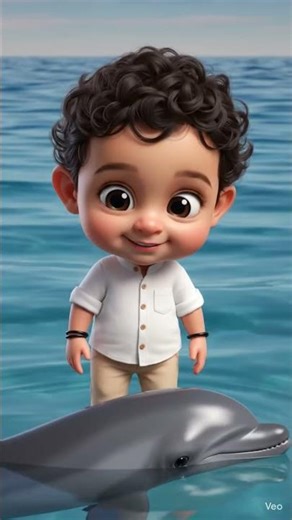 Did you see the dolphin jump?🐬 #animation #shortvideo #cartoon #guguu #cute #kidslearning #ytshorts