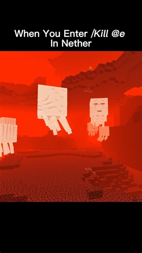 kill @e in the Nether be like 😂💀 #minecraft #trending