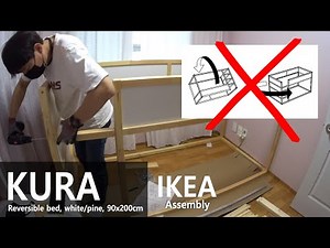 How to assemble IKEA - assembling the KURA bed without turning it over for the first time