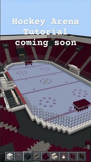 Hockey Arena ~ Minecraft #spedup #minecraft #tutorial #hockey Hockey Rink on Minecraft