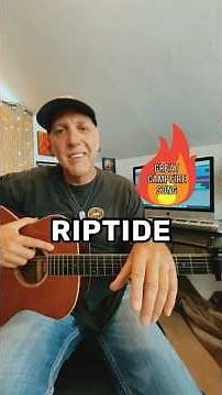 Super EZ Guitar Song Lesson Riptide by Vance Joy Only 4 Chords #guitarcraft #easyguitar#easysong