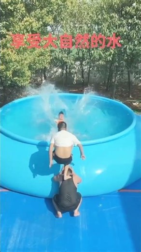 my friend swimming challenge 😀_shorts