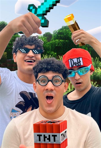 Mi amigo y yo en minecraft #humor #comedia #elnachetoo #sketch #Amigos | minecraft