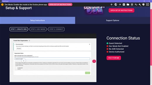 i already activated dev mode but it the app doesn't notice