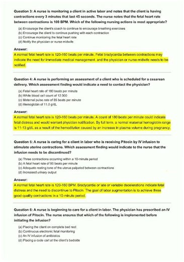 Obstetrical Nursing 2026 🤰🍼 Intrapartum NCLEX Practice #1 (Labor & Delivery Q&A)