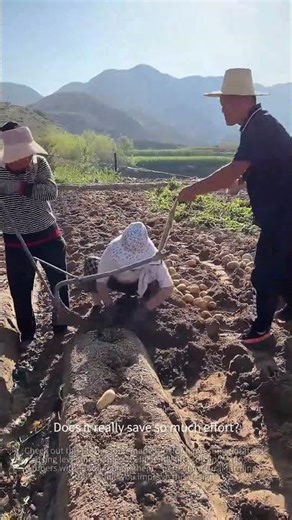 Homemade potato digging tool 🥔