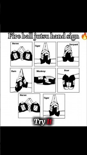 Naruto fire ball jutsu hand sign 🔥 #naruto #jutsu #viral video #Flaming_editx