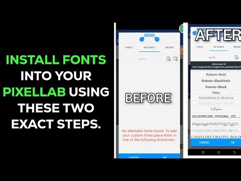 HOW TO INSTALL FONTS INTO YOUR PIXELLAB.