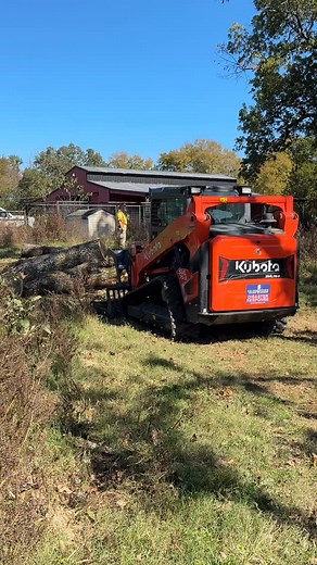 Grindstone’s 1st heavy Equipment Training class Day 2 is underway using @kubotausa machines with @stout.buckets moving plenty of trees getting the feel and touch for when we deploy. | Grindstone Ministries