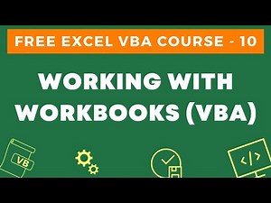 Mind Luster - Learn Free Excel VBA Course 10 Working with Workbooks using VBA in Excel Open Close Save