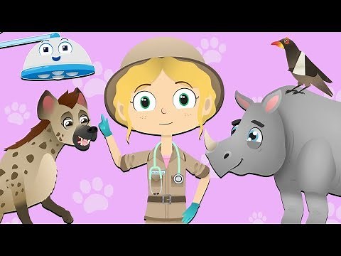 Shaka The Rhino Visits Dr Poppy On Safari | Cartoon Animals For Kids