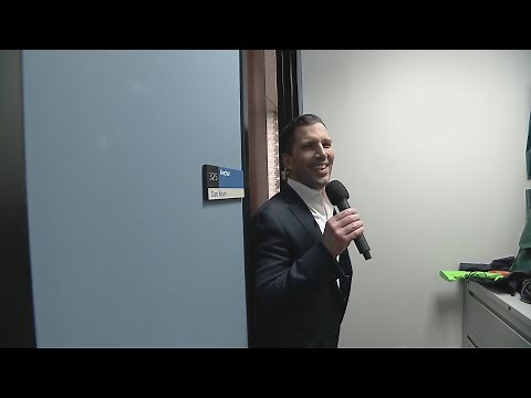 WGN's Pat Tomasulo reveals snazzy new office on LIVE TV