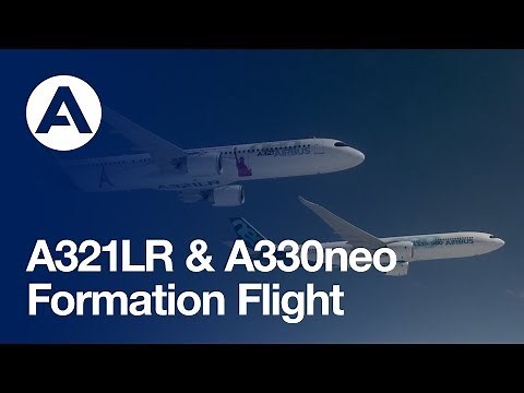 A321LR & A330neo flying in formation