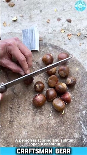 How to SCORE Chestnuts QUICKLY with a Cleaver Easy Cooking Prep HACK 🌰