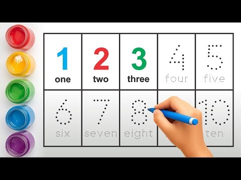 1 to 10 counting, 123 tracing with markers, Colourful counting, Fun Learning, Kids Learning