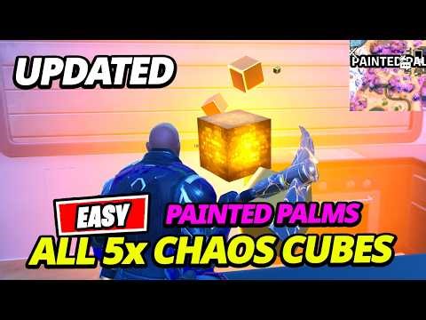 *UPDATED* How to FIND and COLLECT ALL Chaos Cubes in Painted Palms - Fortnite Season 2 Quest