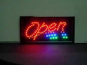 Flashing OPEN sign (design number 2)
