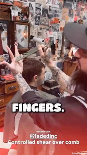 RORY SEVAJIAN on Instagram: "💡How to do Shear over Comb with a 7 inch Cutting Shear! Controlled Shear Over Comb is not about speed. It’s about using the comb and shear together by first understanding how to hold the comb. Next how to create tension for you to cut and have a guide that travels. #fadedinc #controlledshearovercomb #barberlife #menshairstyle #GroomingTips @hanzonation"