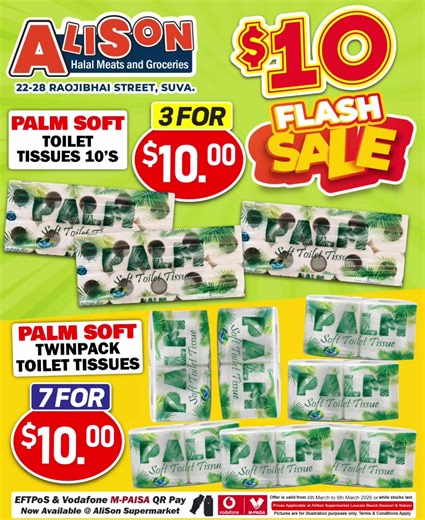 #AliSonSupermarket $10#FlashSale Valid from 4th March to 6th March 2026 or While Stocks Last. Pictures are for illustrations purpose only