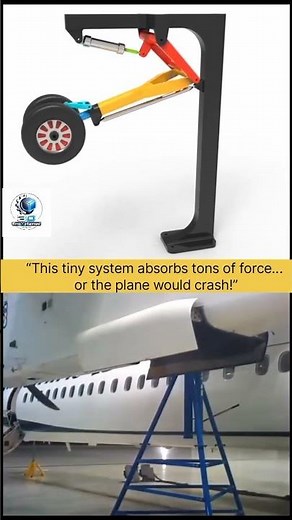 How Aircraft Landing Gear Absorbs Massive Impact 😳✈️ (Q400 Explained)#shorts