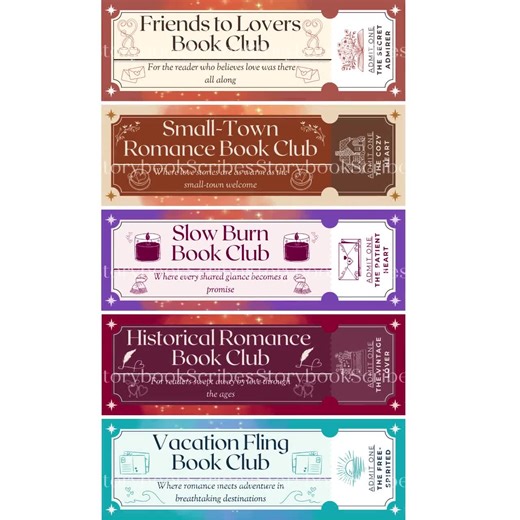 10 Romance Book Club Printable Bookmarks | Instant Download PNG PDF | Romantasy Bookmarks for Book Lovers | Cute Booktok Gifts - Etsy