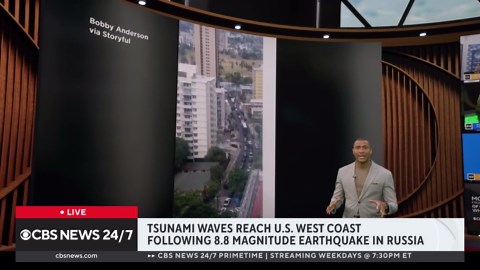 Tsunami waves reach West Coast of U.S.