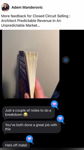 Feedback - Closed Circuit Selling: Architect Predictable Revenue in an Unpredictable Market