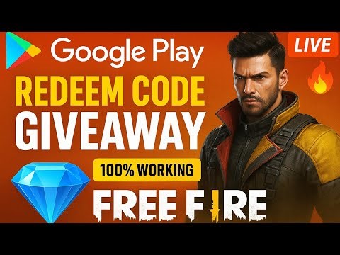 FREE FIRE LIVE 🔴 Google Play Redeem Code Giveaway 🎁 | Unlimited Diamond Live | Sarad Bhai
