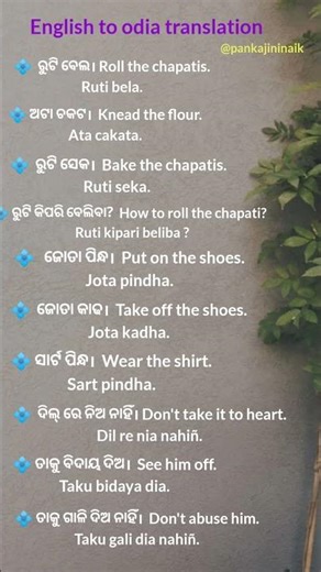 ENGLISH TO ODIA TRANSLATION PRACTICE