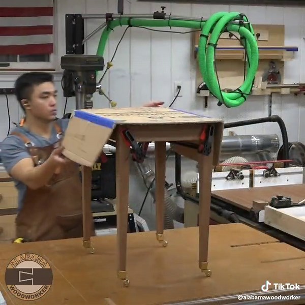 To mortise the drop leaf hinges I made a template the exact width and ...