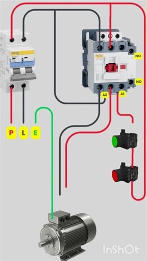 Single Phase Motor Contactor Wiring | Start Stop Push Button