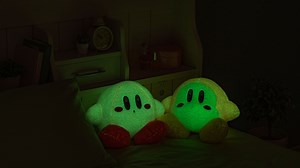 Kirby and Waddle Dee Plushies Glow in the Dark