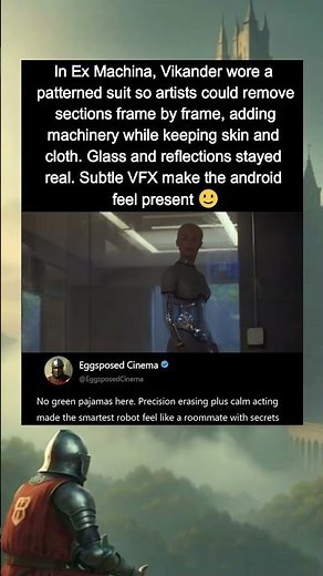 In Ex Machina (2015), Ava’s body was created by meticulous paint out work.