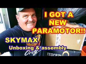 My new Paramotor! The Skymax Star Unboxing and assembly with short flights