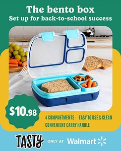 34K views · 109 reactions | Level up lunchtime. Tasty's Bento Box is the savvy sidekick that keeps your meals organized and envied.  Shop here: https://bit.ly/3QahScc | Tasty | Facebook