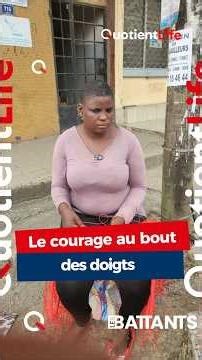 This blind woman weaves bags in Douala