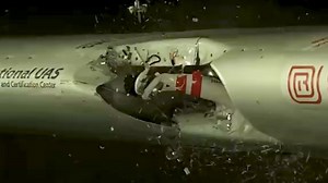 See what happens when a drone hits an airplane