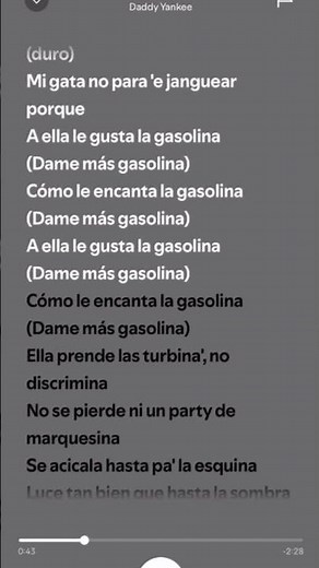 Gasolina - Daddy Yankee #lyrics #gasolina #music
