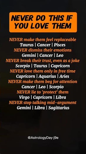 NEVER DO THIS IF YOU LOVE THEM ❤️ (Zodiac Signs Edition) #zodiac #astrology #horoscope #tarot
