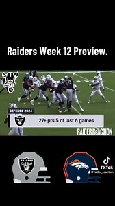 Raiders Week 12 Preview. 🔥🔥🔥🏴‍☠️☠️🏴‍☠️🔥🔥🔥 #Commish81 #RAIDERReACTION #Raiders #ElPirata #RAIDERLINES #410Raider #RaiderMyron #RaiderSpleve #RaiderNation #NFL #TheDarkSide #TheRaiderNationReport | RAIDER ReACTION SPORTS