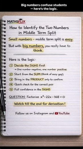 Middle Term Split Made Logical | No Guessing