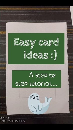 Easy cards for beginners 🎀 #cardidea #artforbeginners #arttutorialforkids #arttutorialforbeginners