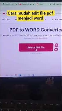 cara mudah merubah file format pdf menjadi word agar bisa di edit #editpdf #editword