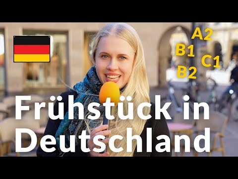 What do Germans really eat for breakfast? Street interviews 🇩🇪 Authentic German vocabulary A2 B1 ...