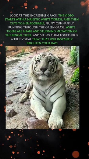 White Tigers Mom and Baby