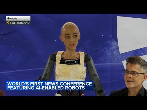 Robots answer questions at event on future of artificial intelligence