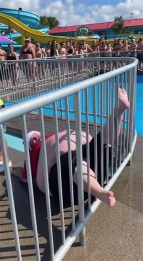 Backflip FAIL at Waterpark 😱 Portaloo Jump Goes Very Wrong#shorts #viral #waterpark #fail #backflip