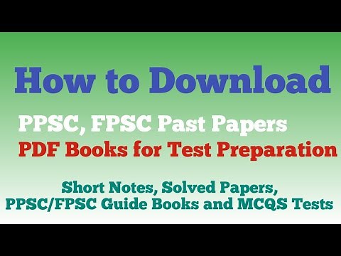 How to Download PPSC, FPSC Past Solved Papers and PDF Books for PPSC, FPSC Exams