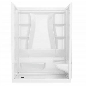 Delta Classic 500 Right Seat 60 in. x 32 in. x 75.88 in. H Alcove Shower Kit Shower Wall and Shower Pan in White BVS3-C51701-WH - The Home Depot